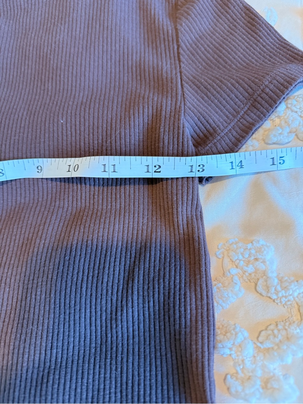 American Eagle Ribbed Crew Neck Tee Brown Small - Picture 4 of 5